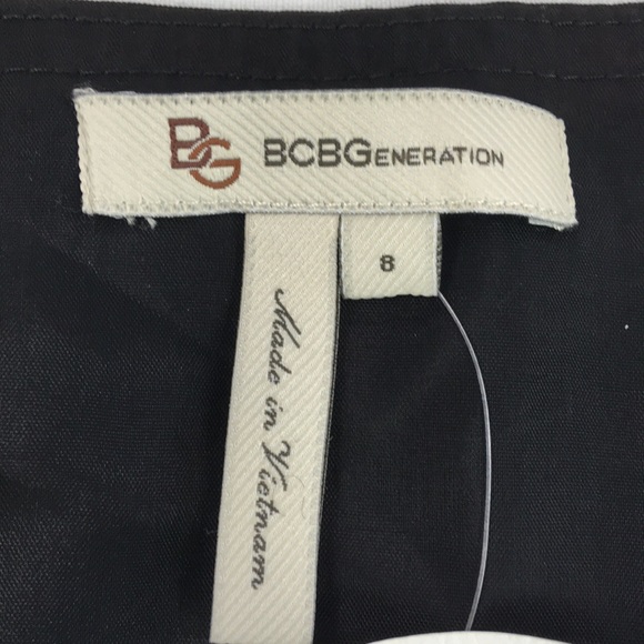 BCBG Generation Black Mini Skirt Embellished Sz 8 - Picture 5 of 8